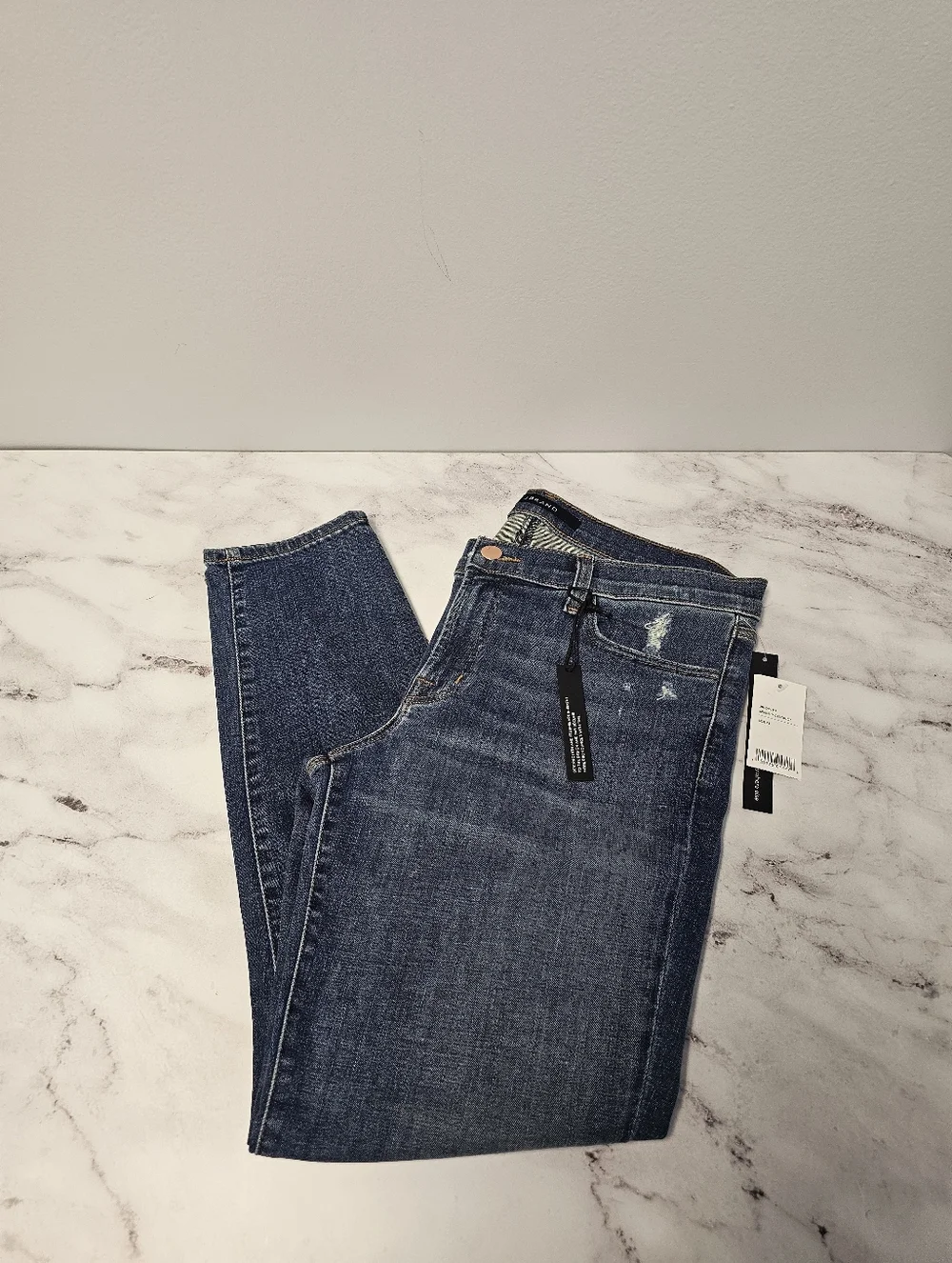 J Brand Cropped Low Rise Distressed Skinny Blue Jeans 31 NWT
